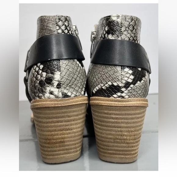 Nine West Womens Spencer Pointed Toe Ankle Booties Side Zip Animal Print Sz 5M - Picture 7 of 12